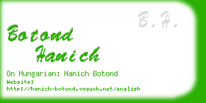 botond hanich business card